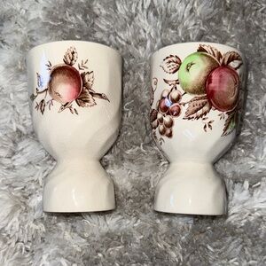 Vintage Johnson Brothers Harvest Time Double Egg Cups
